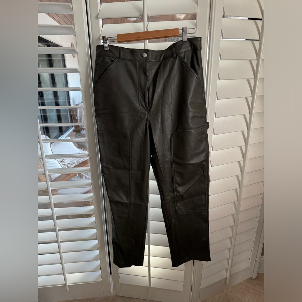 Aritzia cargo leather pant